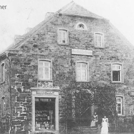 Historisch beeld van het begin van herberg Steinhoff in Schönholthausen in 1903